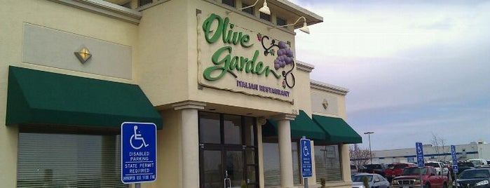 Olive Garden is one of food places.