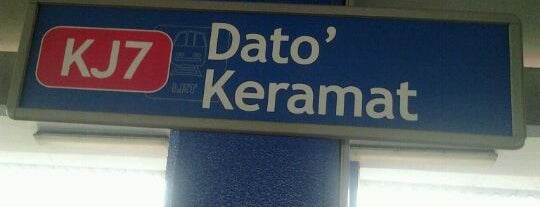RapidKL Dato Keramat (KJ7) LRT Station is one of RapidKL Rail.
