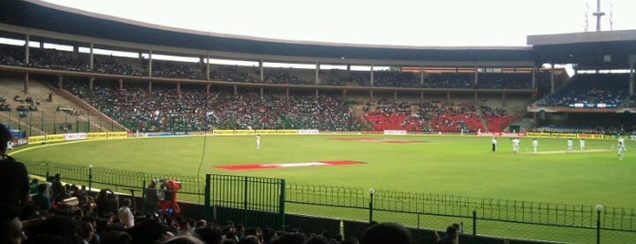 M. Chinnaswamy Stadium is one of Places to visit in Bangalore.