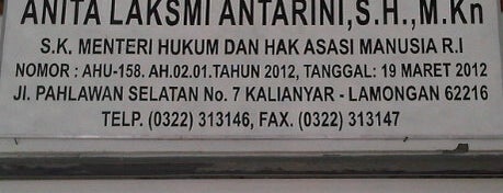 Kantor Notaris Anita Laksmi A, SH. MKn is one of Residence or Building.