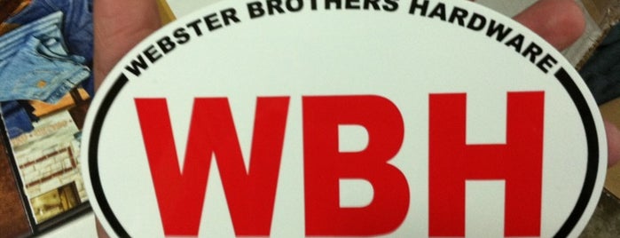 Webster Bros. Hardware. Inc. is one of places.