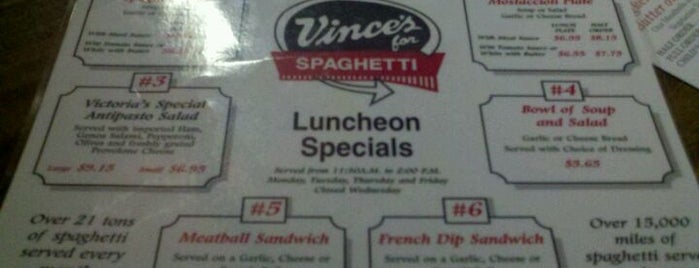 Vince's Spaghetti is one of Best Restaurants.