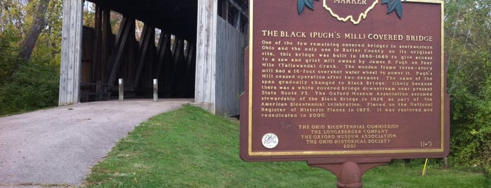 Black (Pugh's Mill) Covered Bridge is one of The Oxford Experience.