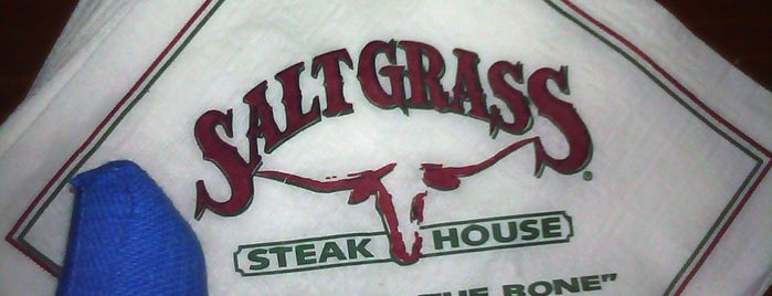 Saltgrass Steak House is one of Grindz out of state.