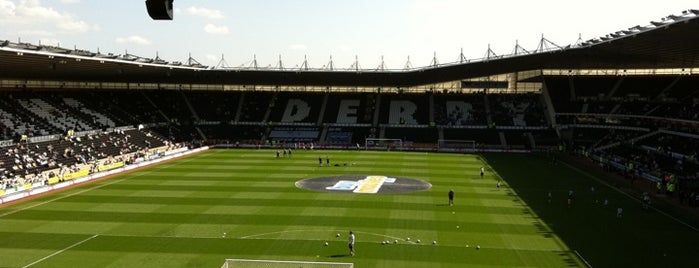 Pride Park Stadium is one of Football grounds visited.