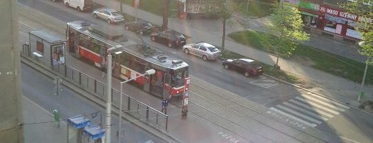 Divadlo Gong (tram) is one of Tramvajové zastávky v Praze (díl první).