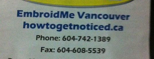 EmbroidMe Vancouver is one of Tidbits Vancouver.