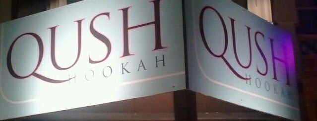 Qush Hookah Lounge is one of สถานที่ที่บันทึกไว้ของ Rachel.