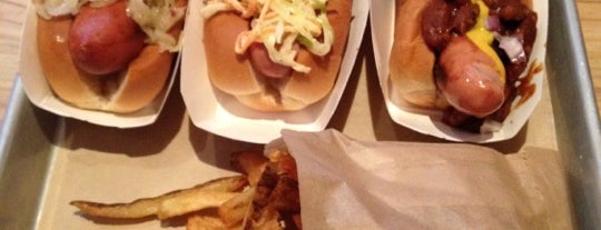 Bark Hot Dogs is one of K & E.