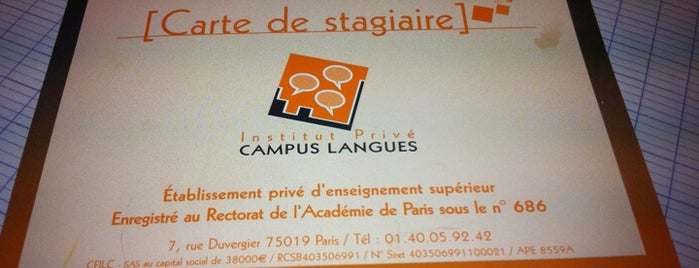 Campus Langues Paris is one of สถานที่ที่ Olga ถูกใจ.