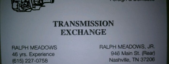 transmission exchange is one of Music City Cab.