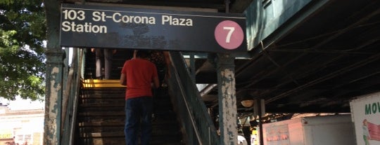 MTA Subway - 103rd St/Corona Plaza (7) is one of The 7 Train.