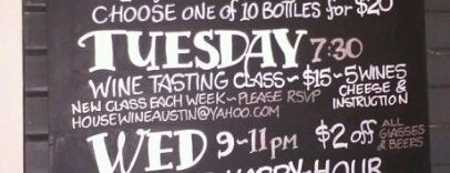 House Wine is one of Austin Wine Bars.