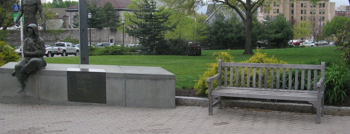 Christ the Teacher Sculpture (University of Scranton) is one of Take a Seat: Benches on Campus.