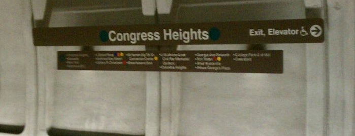 Congress Heights Metro Station is one of WMATA Green Line.