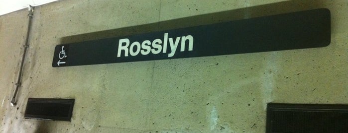 Rosslyn Metro Station is one of places.