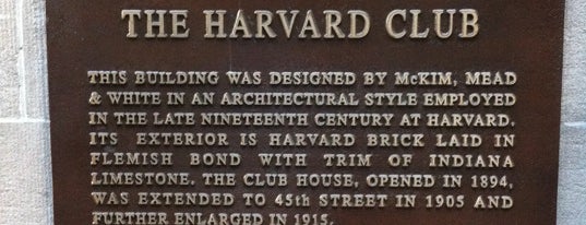 Harvard Club of New York City is one of Must Go Places for a Cocktail.