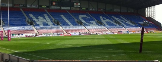 DW Stadium is one of Football grounds visited.