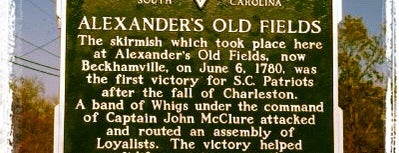 Alexander's Old Field is one of SC Revolutionary War Battles.