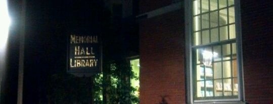 Memorial Hall Library is one of Tempat yang Disukai Shelley.