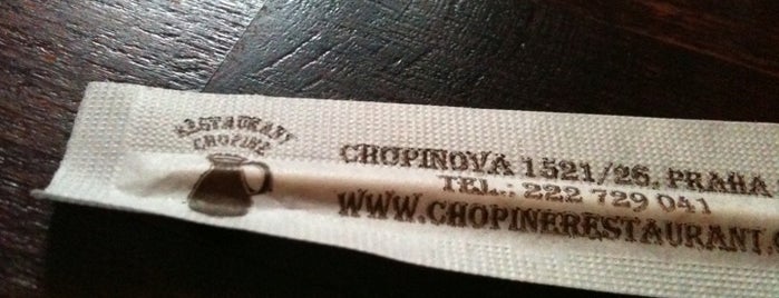 Chopine restaurant is one of Restaurace Vinohrady - Jadran.