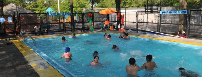 Marie Curie Park is one of NYC Parks' Free Outdoor Swimming Pools.