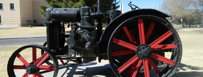 Tractor is one of NMSU Sculptures and Statues.