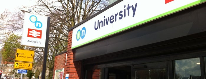 University Railway Station (UNI) is one of 4sq on Campus: University of Birmingham.