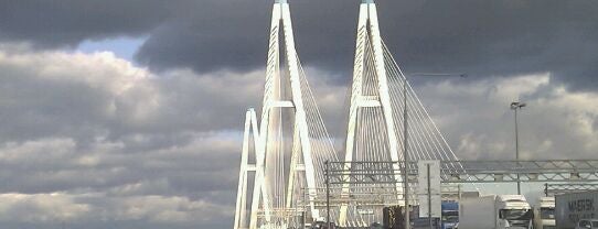 Bolshoy Obukhovsky Bridge (Cable-stayed bridge) is one of SPB.