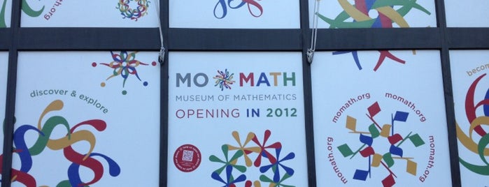 Museum of Mathematics (MoMath) is one of Ultimate NYC Nerd List.