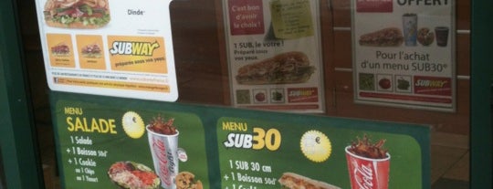 SUBWAY is one of The Hungry Student in Paris.