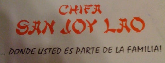Chifa San Joy Lao is one of restaurantes.