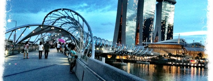 The Helix Bridge is one of Singapore.