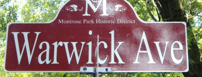Warwick Avenue is one of Montrose Park Landmarks.