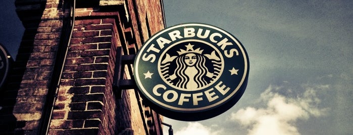 Starbucks is one of Harvard Square.