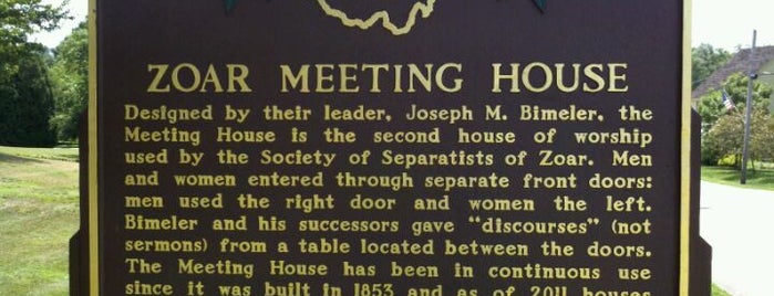 Zoar Meeting House is one of Bolivar - Zoar, Ohio.