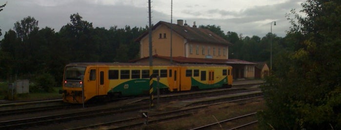 Železniční stanice Poběžovice is one of Železniční stanice ČR: P (9/14).