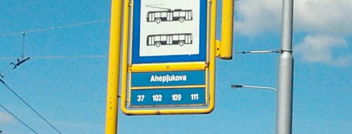 Ahepjukova (bus) is one of MHD Ostrava 1/2.