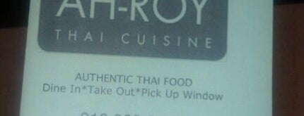 Ah Roy Thai Cuisine is one of To do list Eats in NC.