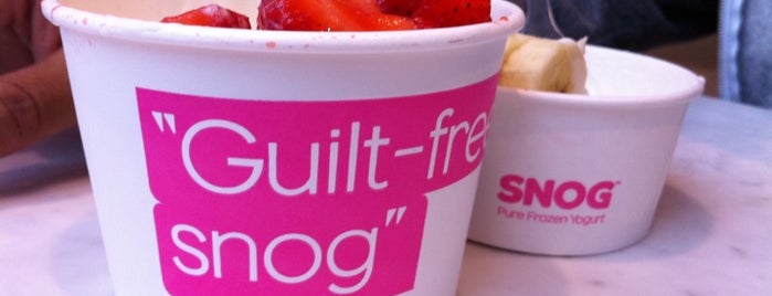 Snog Pure Frozen Yogurt is one of The Fashionista's Guide to London, UK.