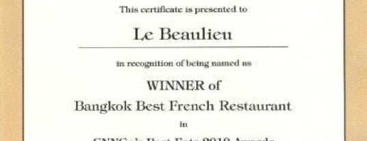 Le Beaulieu is one of Top French Restaurants in Bangkok.