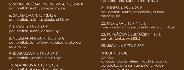Pizzéria u Pupkáča is one of BA Food and café.