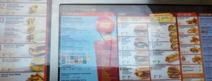 SONIC Drive In is one of Where I be.