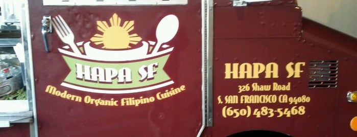 Hapa SF Truck is one of Foodie places to try.