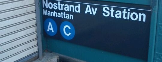 MTA Subway - Nostrand Ave (A/C) is one of Samuel’s Liked Places.