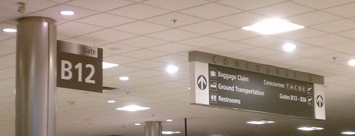 Gate B12 is one of Hartsfield-Jackson International Airport.