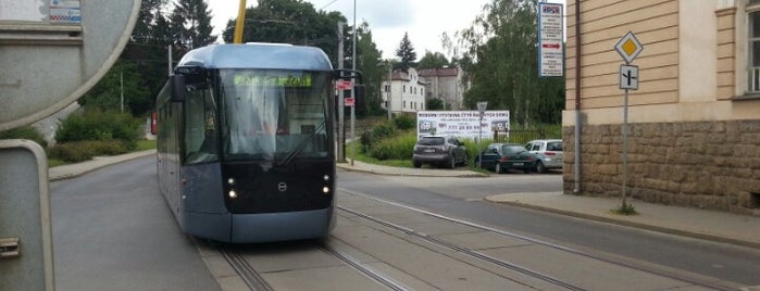 Staré Pekárny (tram) is one of Tramvaje Liberec.