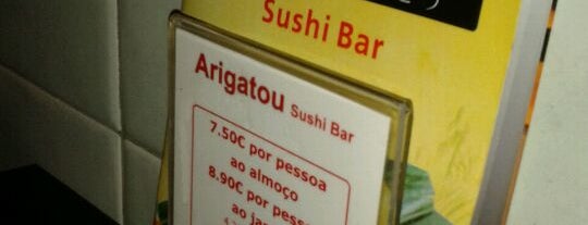 Arigato Sushi Bar is one of Tempat yang Disukai João.