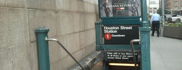 MTA Subway - Houston St (1) is one of Tempat yang Disukai Will.