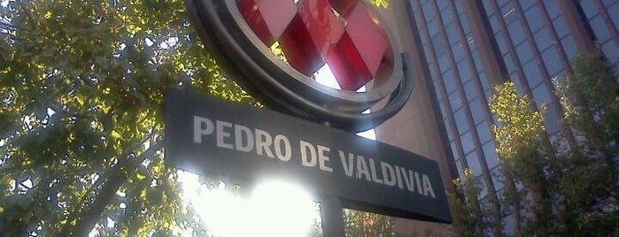 Metro Pedro de Valdivia is one of Estaciones Metro de Santiago.